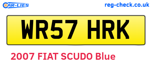 WR57HRK are the vehicle registration plates.