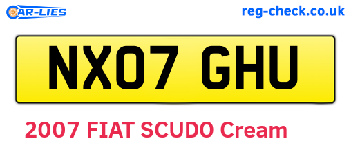 NX07GHU are the vehicle registration plates.