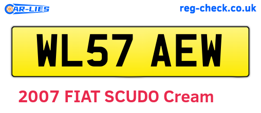 WL57AEW are the vehicle registration plates.