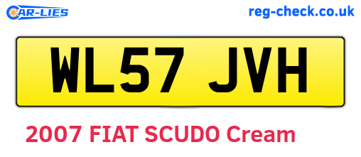 WL57JVH are the vehicle registration plates.
