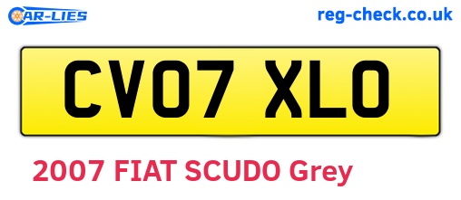 CV07XLO are the vehicle registration plates.
