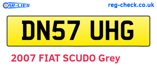 DN57UHG are the vehicle registration plates.