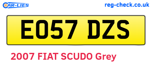 EO57DZS are the vehicle registration plates.