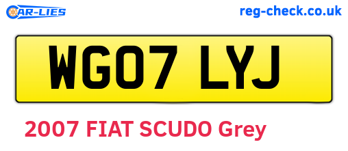 WG07LYJ are the vehicle registration plates.