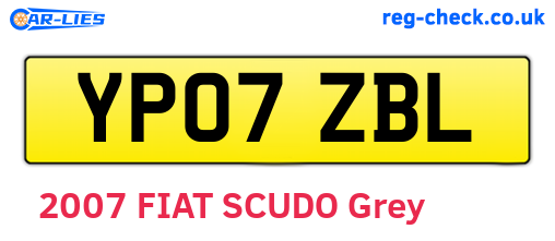 YP07ZBL are the vehicle registration plates.