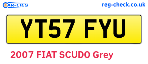 YT57FYU are the vehicle registration plates.