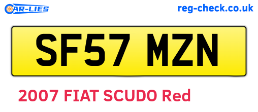 SF57MZN are the vehicle registration plates.