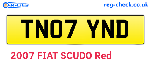 TN07YND are the vehicle registration plates.