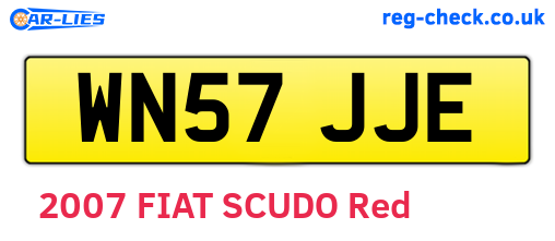 WN57JJE are the vehicle registration plates.