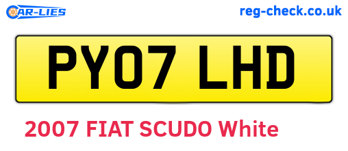 PY07LHD are the vehicle registration plates.
