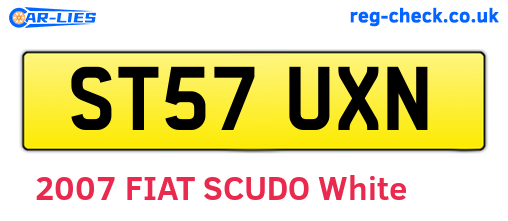 ST57UXN are the vehicle registration plates.