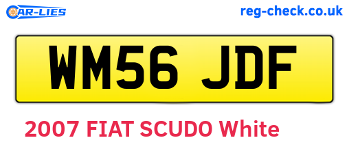 WM56JDF are the vehicle registration plates.
