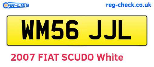 WM56JJL are the vehicle registration plates.