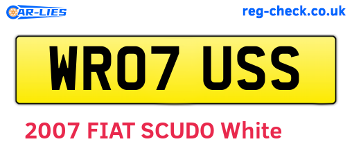 WR07USS are the vehicle registration plates.