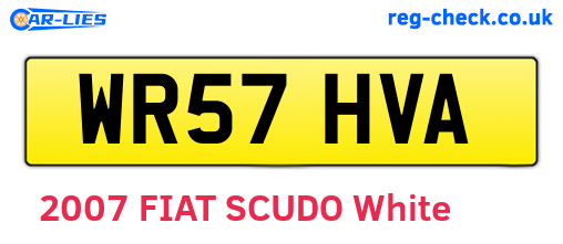 WR57HVA are the vehicle registration plates.