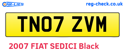 TN07ZVM are the vehicle registration plates.