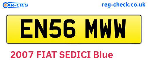 EN56MWW are the vehicle registration plates.