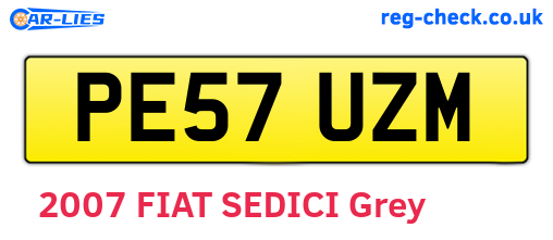 PE57UZM are the vehicle registration plates.