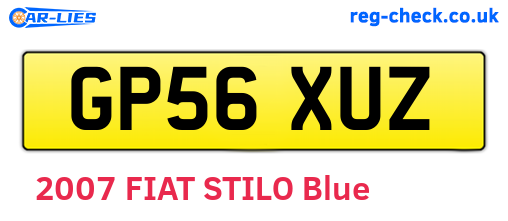 GP56XUZ are the vehicle registration plates.