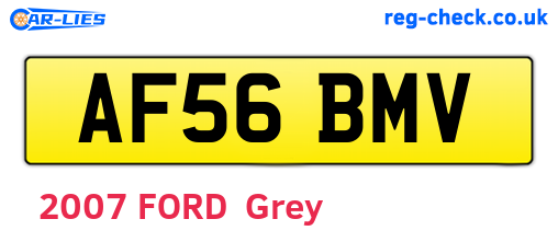 AF56BMV are the vehicle registration plates.
