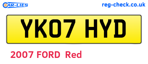 YK07HYD are the vehicle registration plates.