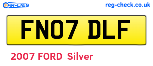 FN07DLF are the vehicle registration plates.