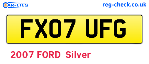 FX07UFG are the vehicle registration plates.