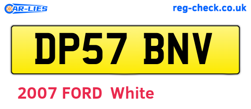 DP57BNV are the vehicle registration plates.