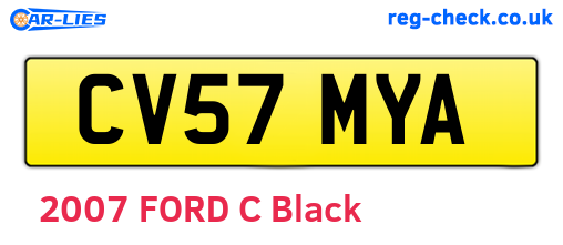 CV57MYA are the vehicle registration plates.