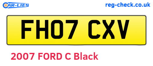 FH07CXV are the vehicle registration plates.