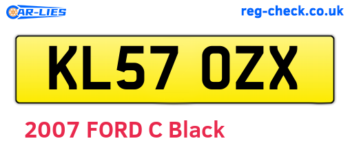 KL57OZX are the vehicle registration plates.