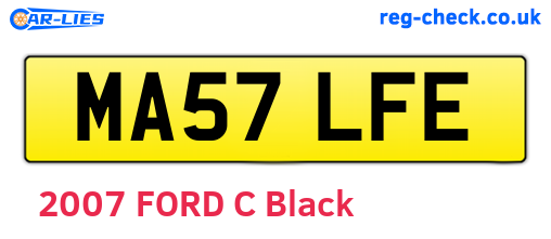 MA57LFE are the vehicle registration plates.