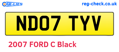 ND07TYV are the vehicle registration plates.