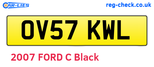 OV57KWL are the vehicle registration plates.