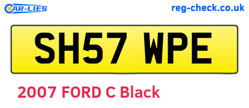 SH57WPE are the vehicle registration plates.