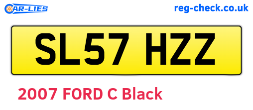 SL57HZZ are the vehicle registration plates.