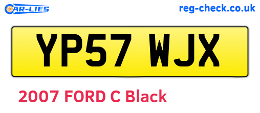 YP57WJX are the vehicle registration plates.