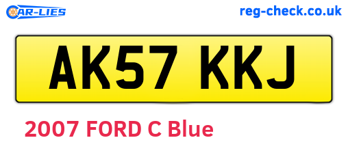 AK57KKJ are the vehicle registration plates.