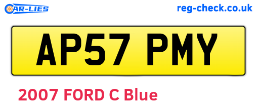 AP57PMY are the vehicle registration plates.