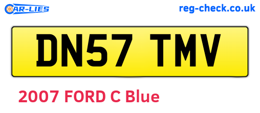 DN57TMV are the vehicle registration plates.