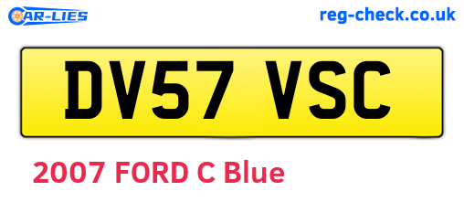 DV57VSC are the vehicle registration plates.