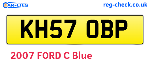 KH57OBP are the vehicle registration plates.