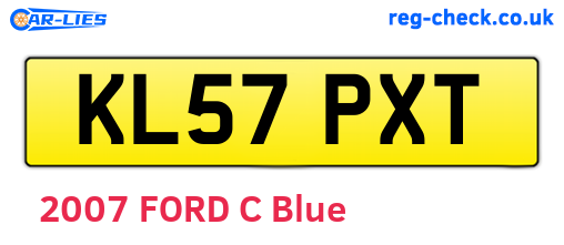KL57PXT are the vehicle registration plates.