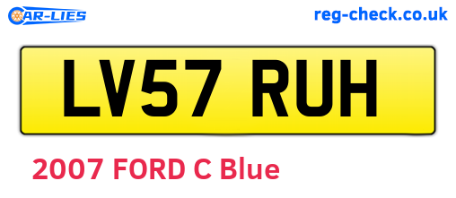 LV57RUH are the vehicle registration plates.