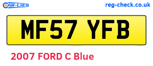 MF57YFB are the vehicle registration plates.