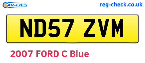 ND57ZVM are the vehicle registration plates.
