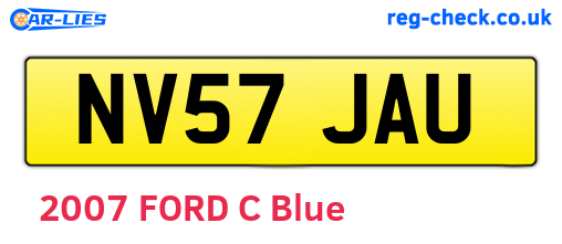 NV57JAU are the vehicle registration plates.