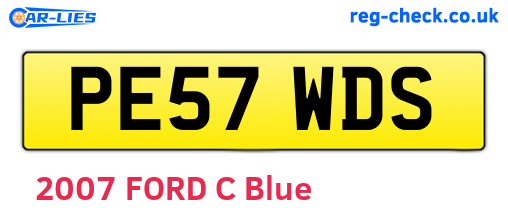PE57WDS are the vehicle registration plates.