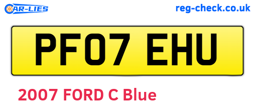 PF07EHU are the vehicle registration plates.
