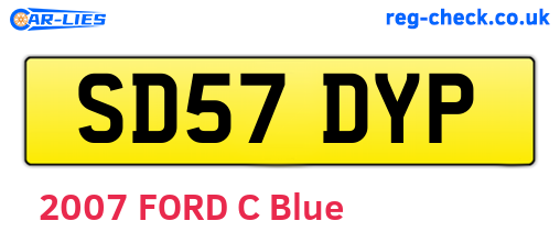 SD57DYP are the vehicle registration plates.